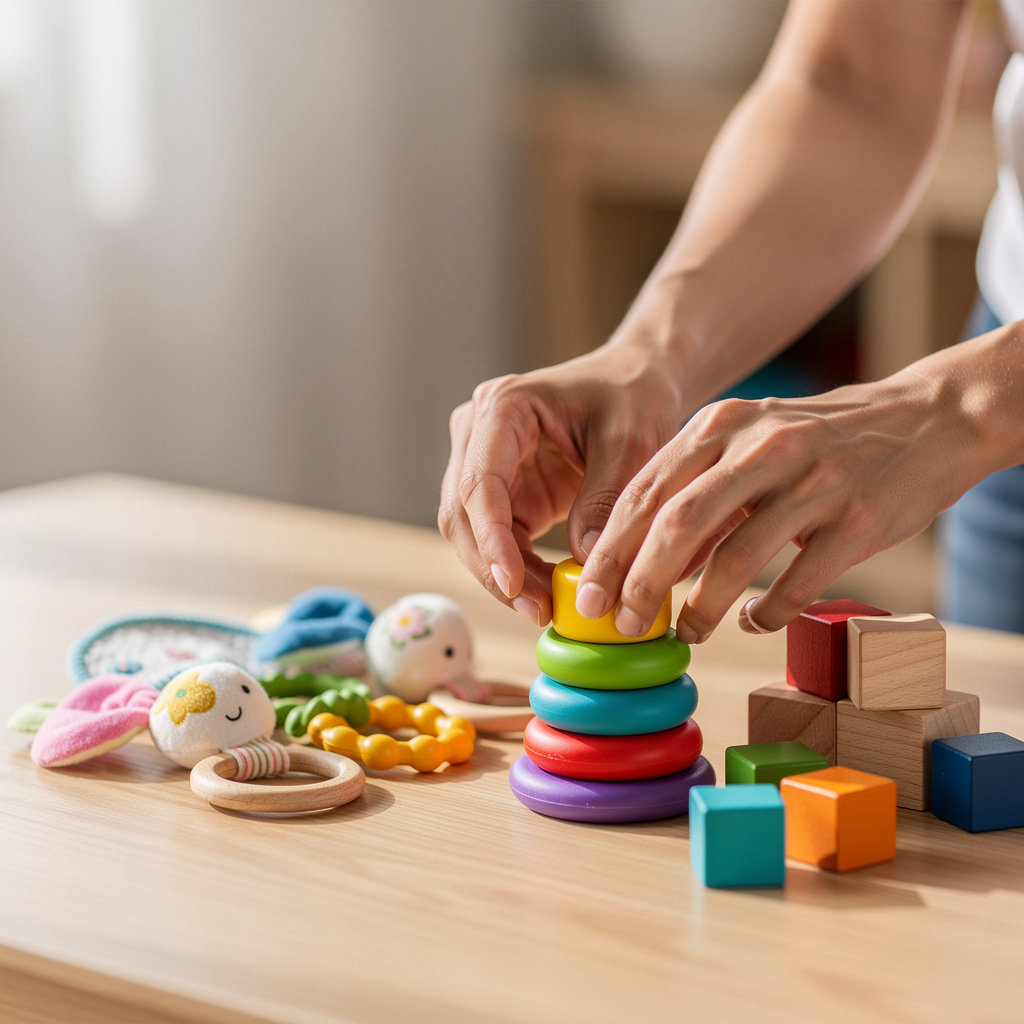 HOME AWAY FROM HOME DAYCARE San Diego - nurturing caregiver engaging with toddlers in a home-like play environment